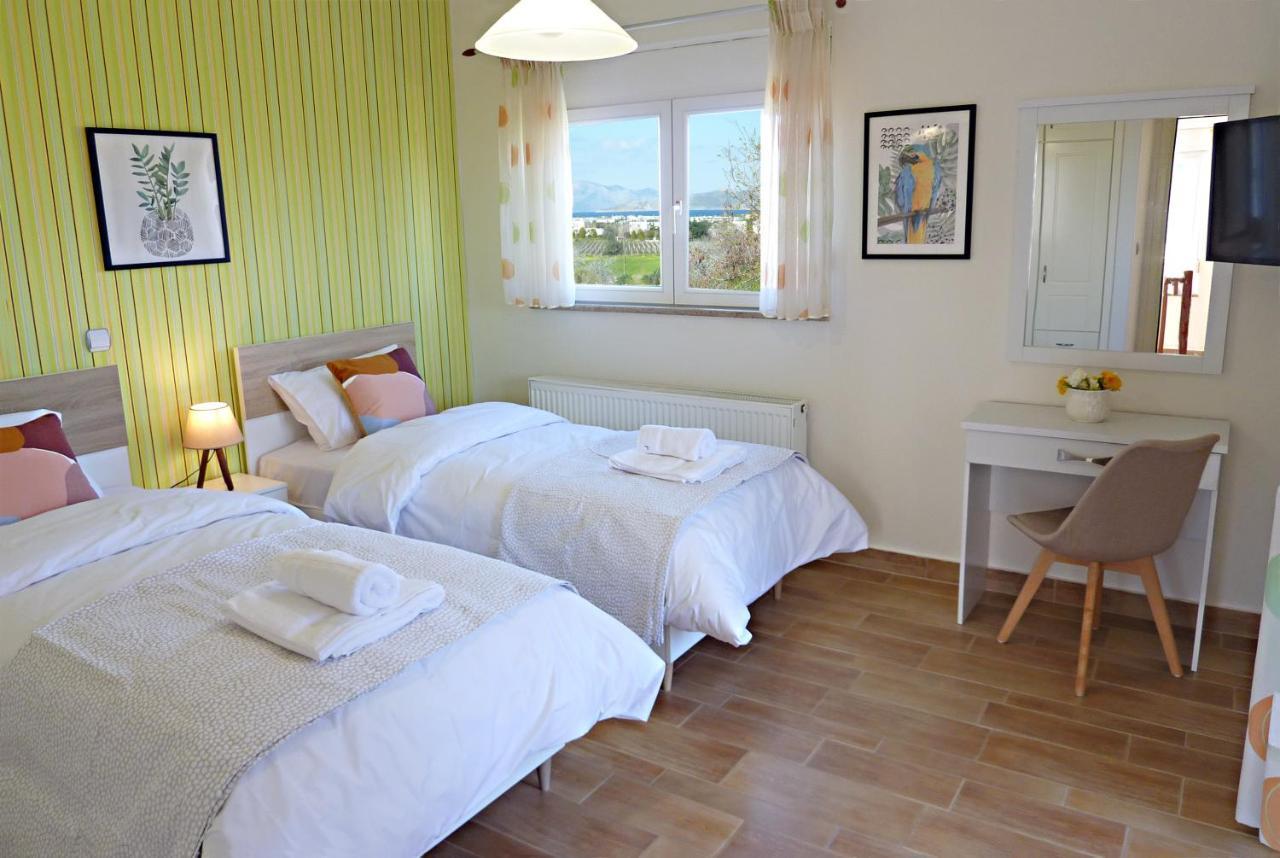 Panoramic Sea View Villa 4 Min To Beach Tigaki Kültér fotó